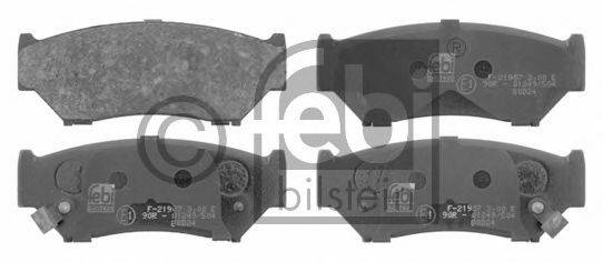 Комплект гальмівних колодок, дискове гальмо FEBI BILSTEIN 16657