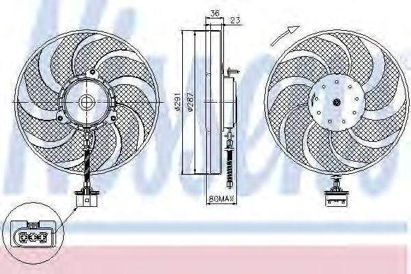 Вентилятор, охолодження двигуна NISSENS 85545