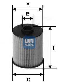 Топливный фильтр UFI 26.006.00