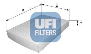 Фільтр, повітря у внутрішньому просторі UFI 53.150.00