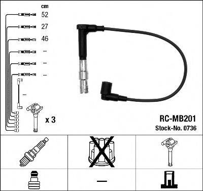 Комплект проводов зажигания NGK 0736