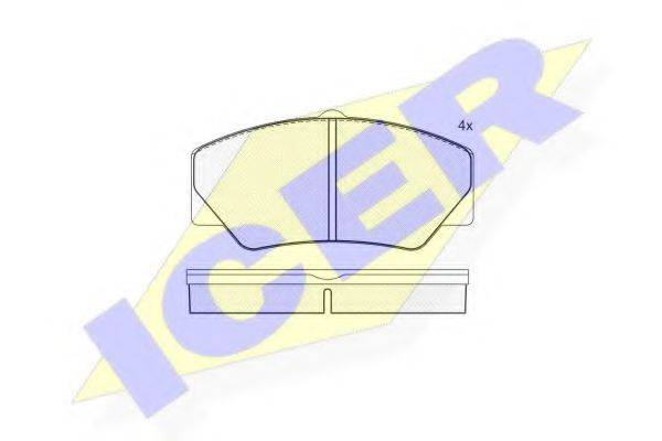 Комплект тормозных колодок, дисковый тормоз ICER 140542