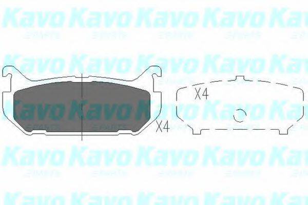Комплект гальмівних колодок, дискове гальмо KAVO PARTS KBP-4508