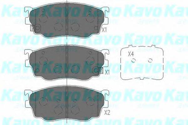 Комплект тормозных колодок, дисковый тормоз KAVO PARTS KBP-4509