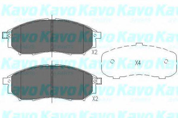 Комплект гальмівних колодок, дискове гальмо KAVO PARTS KBP-6567