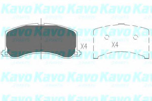 Комплект гальмівних колодок, дискове гальмо KAVO PARTS KBP-8517