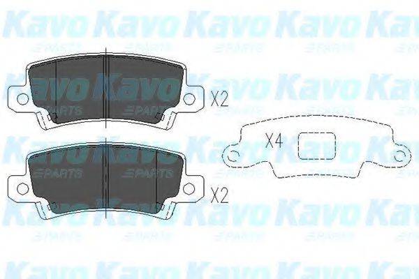 Комплект гальмівних колодок, дискове гальмо KAVO PARTS KBP-9016