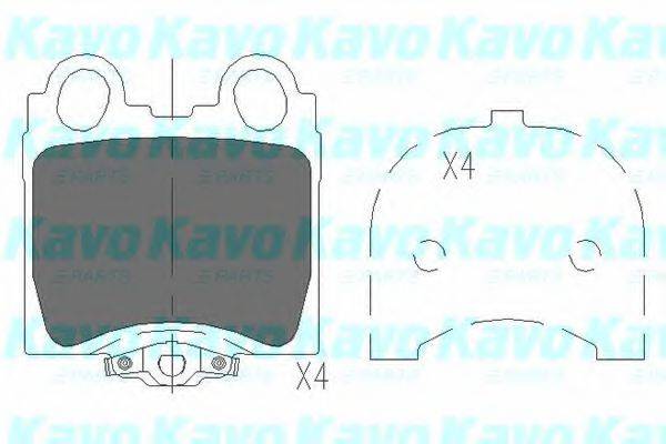 Комплект тормозных колодок, дисковый тормоз KAVO PARTS KBP-9066