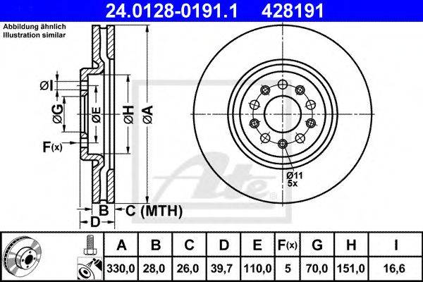 Тормозной диск ATE 24.0128-0191.1