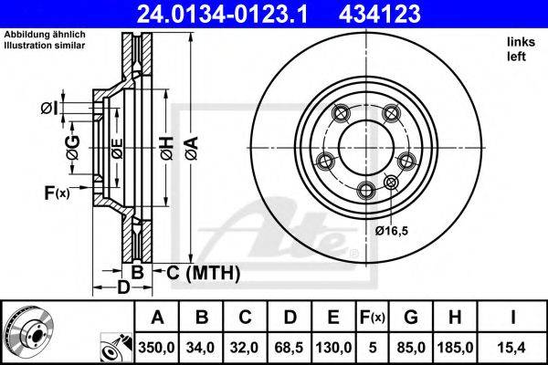 Тормозной диск ATE 24.0134-0123.1