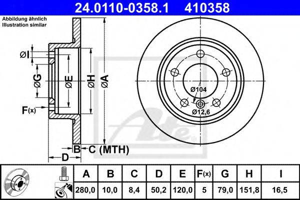 Тормозной диск ATE 24.0110-0358.1
