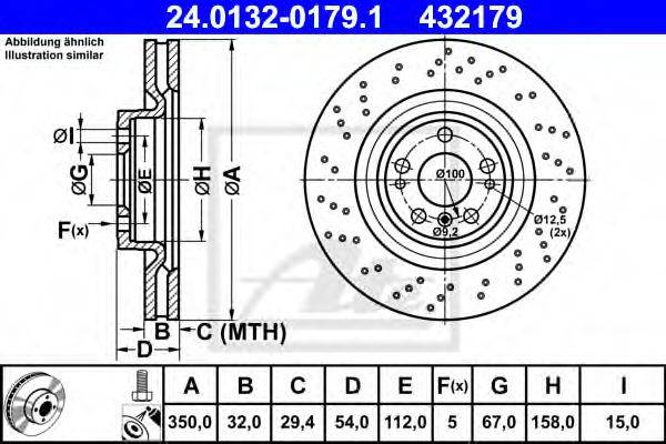 Тормозной диск ATE 24.0132-0179.1