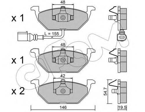 Комплект тормозных колодок, дисковый тормоз CIFAM 822-211-2