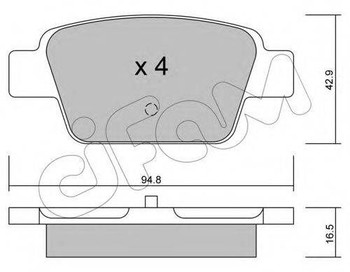 Комплект тормозных колодок, дисковый тормоз CIFAM 822-323-0