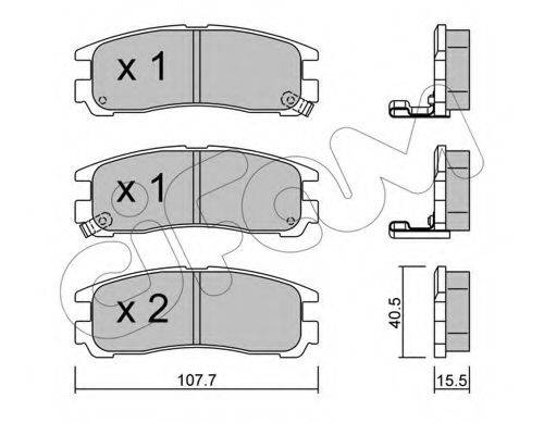 Комплект тормозных колодок, дисковый тормоз CIFAM 822-398-0