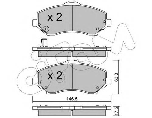 Комплект тормозных колодок, дисковый тормоз CIFAM 822-862-0