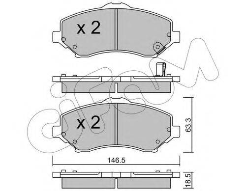 Комплект тормозных колодок, дисковый тормоз CIFAM 822-862-1