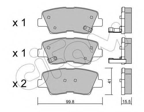 Комплект тормозных колодок, дисковый тормоз CIFAM 822-886-0