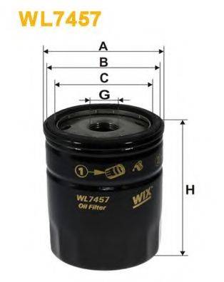 Масляный фильтр WIX FILTERS WL7457