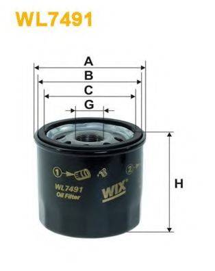 Масляний фільтр WIX FILTERS WL7491