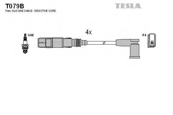 Комплект дротів запалення TESLA T079B