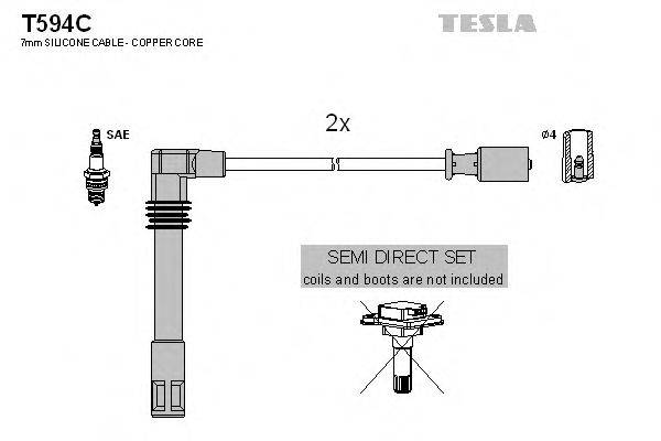 Комплект проводов зажигания TESLA T594C