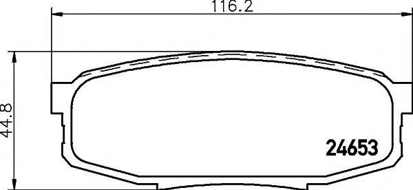 Комплект гальмівних колодок, дискове гальмо TEXTAR 2465301