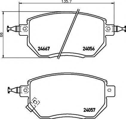 Комплект тормозных колодок, дисковый тормоз TEXTAR 2405601
