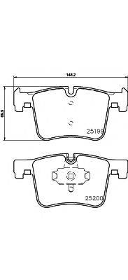 Комплект тормозных колодок, дисковый тормоз TEXTAR 2519901