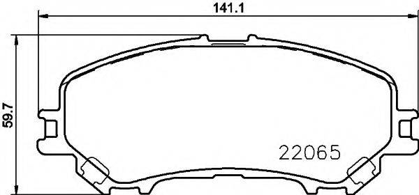 Комплект тормозных колодок, дисковый тормоз TEXTAR 2206501