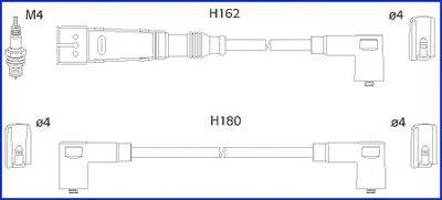 Комплект дротів запалення HITACHI 134784