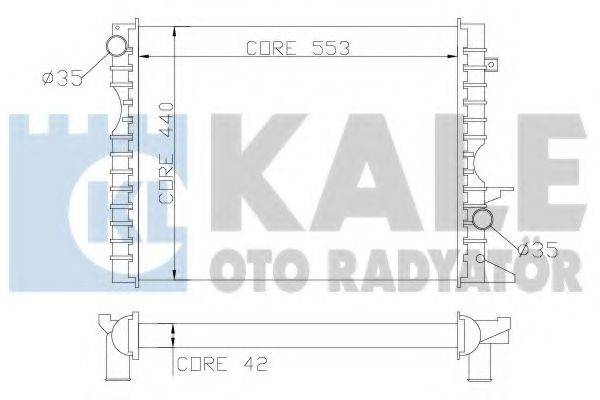 Радіатор, охолодження двигуна KALE OTO RADYATOR 350600