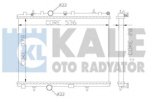 Радіатор, охолодження двигуна KALE OTO RADYATOR 352500