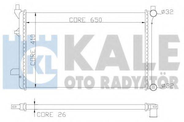 Радиатор, охлаждение двигателя KALE OTO RADYATOR 353300