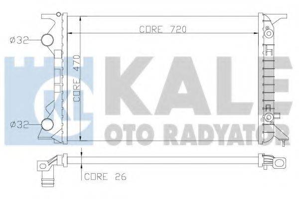 Радіатор, охолодження двигуна KALE OTO RADYATOR 353400