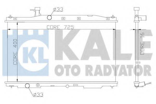 Радіатор, охолодження двигуна KALE OTO RADYATOR 357300
