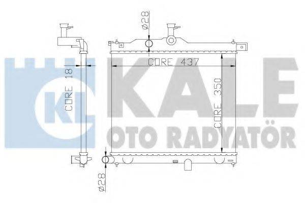 Радіатор, охолодження двигуна KALE OTO RADYATOR 358300