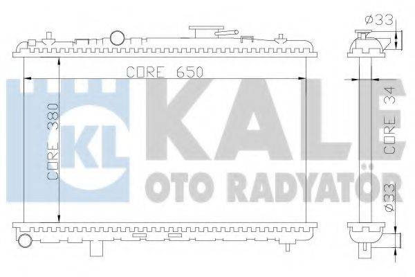 Радіатор, охолодження двигуна KALE OTO RADYATOR 369200