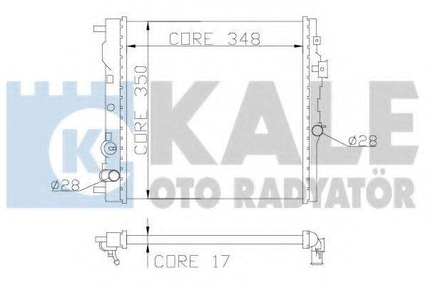 Радіатор, охолодження двигуна KALE OTO RADYATOR 383800