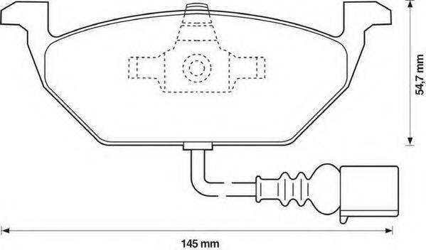 Комплект тормозных колодок, дисковый тормоз JURID 571971D