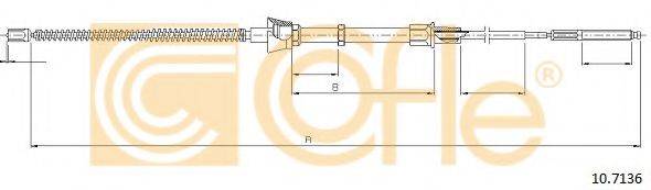 Трос, стоянкова гальмівна система COFLE 10.7136