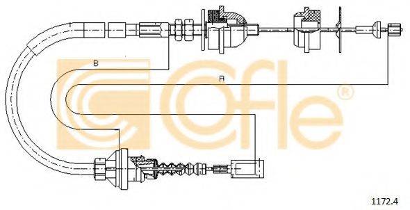 Трос, управление сцеплением COFLE 1172.4