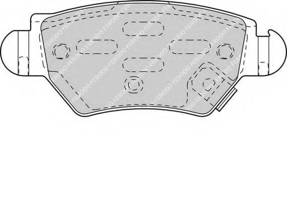 Комплект тормозных колодок, дисковый тормоз FERODO FDB1294