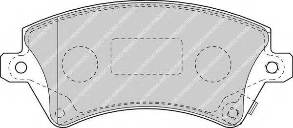 Комплект тормозных колодок, дисковый тормоз FERODO FDB1573