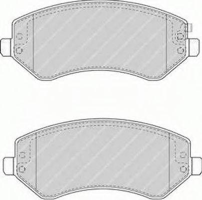 Комплект гальмівних колодок, дискове гальмо FERODO FDB1576
