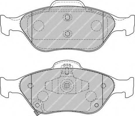 Комплект тормозных колодок, дисковый тормоз FERODO FDB1890