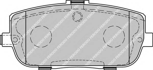 Комплект тормозных колодок, дисковый тормоз FERODO FDB1894