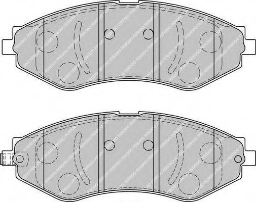 Комплект тормозных колодок, дисковый тормоз FERODO FDB1905