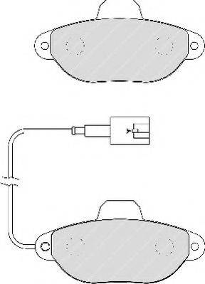 Комплект тормозных колодок, дисковый тормоз FERODO FDB1944