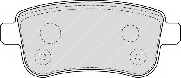 Комплект гальмівних колодок, дискове гальмо FERODO FDB4182